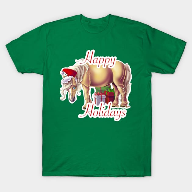 Happy Holidays Santa Pony T-Shirt by Unicornarama